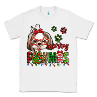 White merry pawmas christmas shih tzu Classic Tee - Jasminsmagicworld