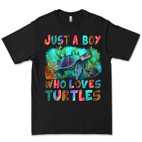 Black just a boy who loves turtles Premium Tee - RanaPortraitStore