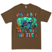Cacao just a boy who loves turtles Premium Tee - RanaPortraitStore