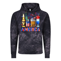Cloud Black 4th of July American drinks America Vintage Hoodie - Neo Western