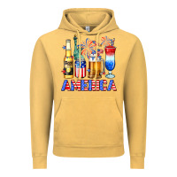 Vintage Mustard 4th of July American drinks America Vintage Hoodie - Neo Western