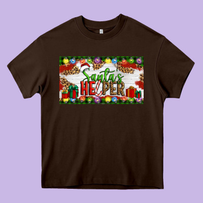 Christmas Santa's Helper Heavy Core Tee Designed By Artiststas