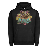 Pigment Black Southern Nana western flowers Urban Hoodie - HowdyJamesFarm
