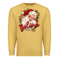 Antique Gold believe christmas santa claus Premium Sweatshirt - MaliasSmallBusiness