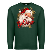 Sports Green believe christmas santa claus Premium Sweatshirt - MaliasSmallBusiness