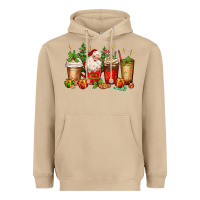 Mushroom Christmas Santa coffee cups Heavyweight Hoodie - MaliasSmallBusiness