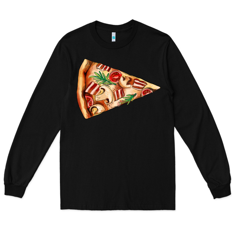 Pizza Slice Long Sleeve Tee by AdoDesignShop | Teevron