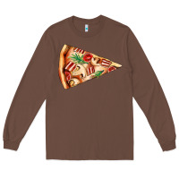 Chestnut pizza slice Long Sleeve Tee - AdoDesignShop