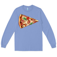 Colony Blue pizza slice Long Sleeve Tee - AdoDesignShop