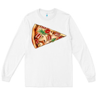 White pizza slice Long Sleeve Tee - AdoDesignShop