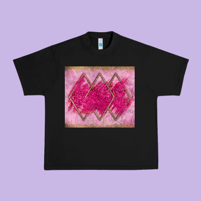 Pink Glitter Urban Heavy Tee Designed By Jahusdesignshop