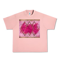 Salmon pink glitter Urban Heavy Tee - JahusDesignShop