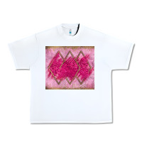 White pink glitter Urban Heavy Tee - JahusDesignShop
