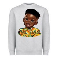Heather Grey black boy Heavyweight Sweatshirt - HRA Design Shop
