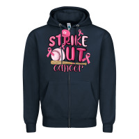 Navy strike out cancer baseball Zipper Hoodie - MaliasSmallBusiness
