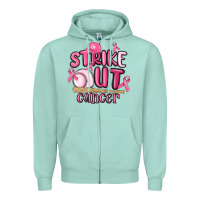 Seafoam strike out cancer baseball Zipper Hoodie - MaliasSmallBusiness