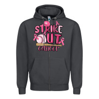 Smoke strike out cancer baseball Zipper Hoodie - MaliasSmallBusiness