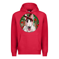 Cardinal Christmas Bull Terrier Premium Hoodie - RanaPortraitStore