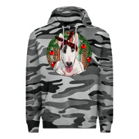 Slate Camo Christmas Bull Terrier Premium Hoodie - RanaPortraitStore