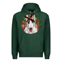 Sports Green Christmas Bull Terrier Premium Hoodie - RanaPortraitStore