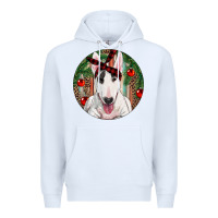 White Christmas Bull Terrier Premium Hoodie - RanaPortraitStore