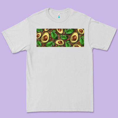 Avocados With Wood And Leopard Background 11 Oz Mug Premium Tee Designed By Barkaloodesign
