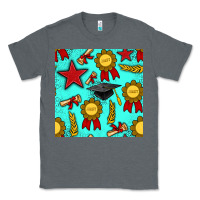 Charcoal Heather graduation seamless pattern Classic Tee - BundleAndBundleShop