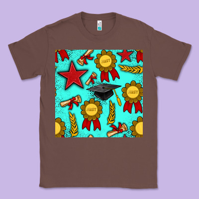 Graduation Seamless Pattern Classic Tee Designed By Bundleandbundleshop