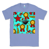 Colony Blue graduation seamless pattern Classic Tee - BundleAndBundleShop
