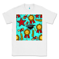 White graduation seamless pattern Classic Tee - BundleAndBundleShop