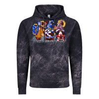 Cloud Black USA 4th of July gnomes  4th of july Vintage Hoodie - CowGirlArtShop
