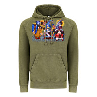 Vintage Olive USA 4th of July gnomes  4th of july Vintage Hoodie - CowGirlArtShop
