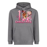 Storm my first christmas pink reindeer Heavyweight Hoodie - MaliasSmallBusiness