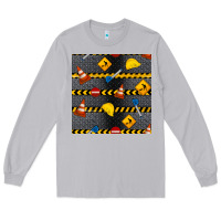 Moon Dust construction signs seamless pattern Long Sleeve Tee - BundleAndBundleShop