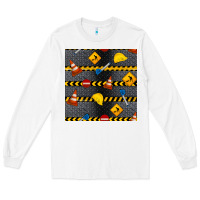 White construction signs seamless pattern Long Sleeve Tee - BundleAndBundleShop