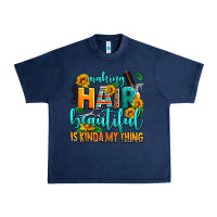 Navy making hair beautiful is kinda my thing Urban Heavy Tee - AdoDesignShop