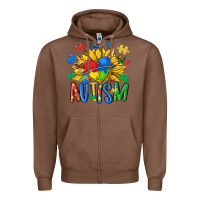 Chestnut austism sunflower Zipper Hoodie - MaliasSmallBusiness