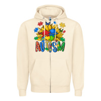 Sandshell austism sunflower Zipper Hoodie - MaliasSmallBusiness