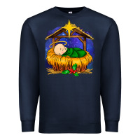 Navy baby jesus Premium Sweatshirt - MaliasSmallBusiness