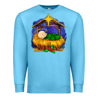 Ocean Blue baby jesus Premium Sweatshirt - MaliasSmallBusiness