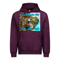 Mauve Wine let us thank hım for our food Urban Hoodie - TumblerDesignByShophia