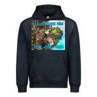 Navy let us thank hım for our food Urban Hoodie - TumblerDesignByShophia