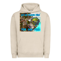 Pigment French Oak let us thank hım for our food Urban Hoodie - TumblerDesignByShophia