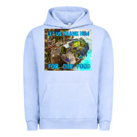 Pigment Grape Ice let us thank hım for our food Urban Hoodie - TumblerDesignByShophia