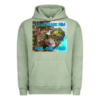 Pigment Oil Green let us thank hım for our food Urban Hoodie - TumblerDesignByShophia