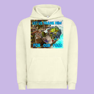 Let Us Thank Hım For Our Food Urban Hoodie Designed By Tumblerdesignbyshophia