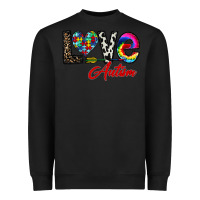 Black love autism Heavyweight Sweatshirt - CowhideDigitalArt