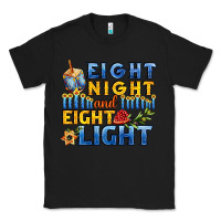 Black eight night and eight light for hanukkah Classic Tee - AdoDesignShop