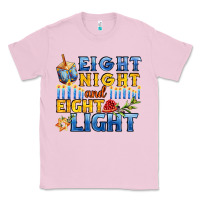 Bubblegum Pink eight night and eight light for hanukkah Classic Tee - AdoDesignShop
