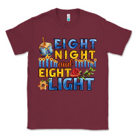 Burgundy eight night and eight light for hanukkah Classic Tee - AdoDesignShop